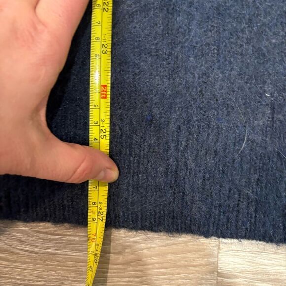 River Island Mens Ecru slim fit colour block knit jumper soft touch sweater S - Picture 4 of 7